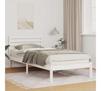 vidaXL Struttura del letto Bianco 80 x 220 cm Legno di pino massello