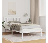 vidaXL Struttura del letto Bianco 90 x 200 cm Legno di pino massello