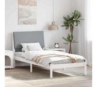 vidaXL Struttura del Letto Bianco e grigio chiaro 100 x 200 cm