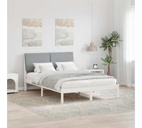 vidaXL Struttura del Letto Bianco e grigio chiaro 150 x 200 cm