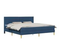 vidaXL Struttura del letto Blu 180 x 200 cm Poliestere, Set up per camera da letto moderno, struttura letto resistente, supporto materasso in schiuma rettangolare, arredamento contemporaneo elegante,