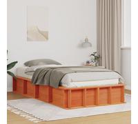 vidaXL Struttura del Letto Platform 100 x 200 cm in Legno di Pino Marrone Cera, con Sollevamento e Spazio per riporre Le Cose. Design Moderno, sostiene Il Materasso Senza reti a Molla. Perfetta per