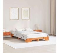 vidaXL Struttura del letto Cera marrone 120 x 190 cm