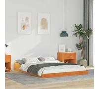 vidaXL Struttura del Letto Cera Marrone 120 x 200 cm, Letto Piatto Rectangolare Elegante, Struttura in Legno di Pino, Mobili Minimalisti, Design Personalizzabile
