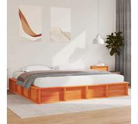 vidaXL Struttura del letto Cera marrone 180 x 200 cm Pino massello