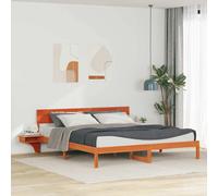 vidaXL Struttura del letto Cera marrone Legno di pino massello