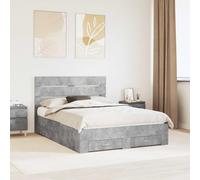 vidaXL Struttura del letto con cassetto Grigio cemento 160 x 200 cm