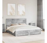 vidaXL Struttura del letto con cassetto Grigio cemento 180 x 200 cm