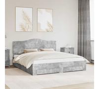 Struttura del letto con cassetto Grigio cemento 200 x 200 cm