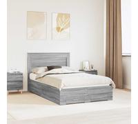 vidaXL Struttura del letto con cassetto Grigio Sonoma 120 x 190 cm