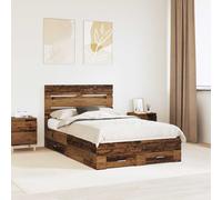 vidaXL Struttura del letto con cassetto Legno vecchio 120 x 190 cm