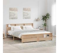 vidaXL Struttura del letto con lo scaffale Marrone 180 x 200 cm