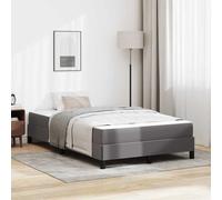 vidaXL Struttura del letto con materasso Grigio 120 x 200 cm Tessuto