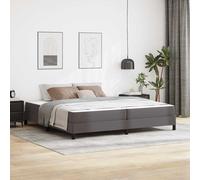 vidaXL Struttura del letto con materasso Grigio 200 x 200 cm Tessuto
