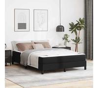 vidaXL Struttura del letto con materasso Nero 140 x 190 cm Tessuto