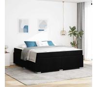 vidaXL Struttura del letto con materasso Nero 180 x 200 cm Tessuto