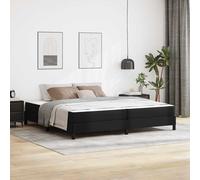 vidaXL Struttura del letto con materasso Nero 200 x 200 cm Tessuto
