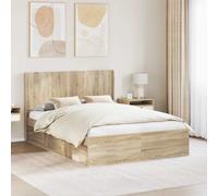 vidaXL Struttura del letto con stoccaggio e testata 3 pcs, Struttura Letto Moderna, Testiera Alla Moda, Ripostiglio Rettangolare per Risparmio Spazio, Mobili Funzionali