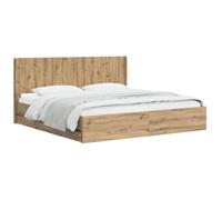 vidaXL Struttura del letto con stoccaggio e testata Artisan Oak