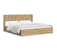 vidaXL Struttura del letto con stoccaggio e testata Artisan Oak
