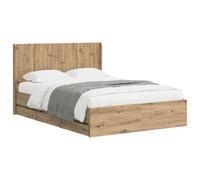 vidaXL Struttura del letto con stoccaggio e testata Artisan Oak