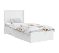 vidaXL Struttura del letto con stoccaggio e testata Bianco 90 x 190 cm