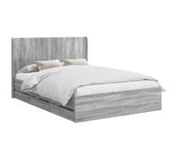 Struttura del letto con stoccaggio e testata Grigio Sonoma