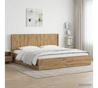 vidaXL Struttura del letto con stoccaggio e testata Rovere Artigianale