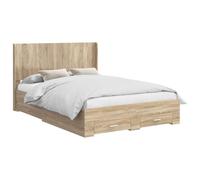 vidaXL Struttura del letto con stoccaggio e testata Rovere Sonoma