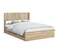 Struttura del letto con stoccaggio e testata Rovere Sonoma