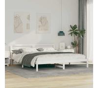 vidaXL Struttura del letto con testiera Bianco 200 x 200 cm legno