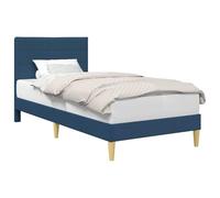vidaXL Struttura del letto con testiera Blu 100 x 200 cm Tessuto, Letto moderno per camera da letto, design elegante rettangolare, arredamento chic, semplice da montare, soluzione di sonno stilosa, a