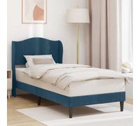 vidaXL Bedframe met hoofdeinde Blauw 100 x 200 cm Fluweel