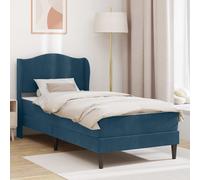 Struttura del letto con testiera Blu 100 x 200 cm Velluto