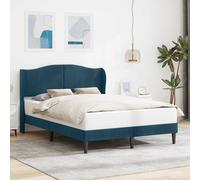vidaXL Struttura del letto con testiera Blu 120 x 200 cm Velluto, Camera moderna, struttura letto rettangolare per un sonno funzionale, testata elegante, design minimale, morbido al tatto