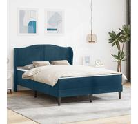 Struttura del letto con testiera Blu 120 x 200 cm Velluto