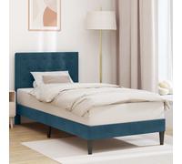 vidaXL Struttura del letto con testiera Blu 90 x 190 cm Velluto