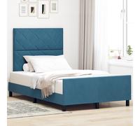 vidaXL Struttura del letto con testiera Blu scuro 120 x 200 cm Velluto