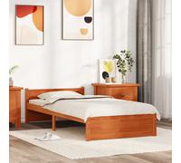 vidaXL Struttura del letto con testiera Cera marrone 100 x 200 cm