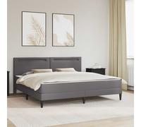 vidaXL Struttura del letto con testiera Grigio 180 x 200 cm Similpelle, Struttura letto elegante, design moderno e comodo, rettangolare con spazio di stoccaggio, facile da montare