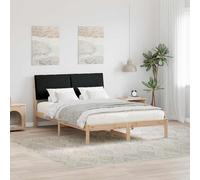 vidaXL Struttura del Letto con testiera Marrone e nero 140 x 190 cm