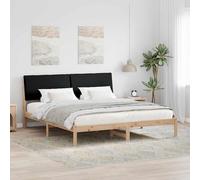 vidaXL Struttura del Letto con testiera Marrone e nero 180 x 200 cm