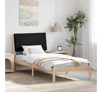 vidaXL Struttura del Letto con testiera Marrone e nero 90 x 200 cm