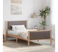 vidaXL Struttura del Letto con testiera Marrone e taupe 100 x 200 cm
