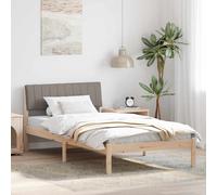 vidaXL Struttura del Letto con testiera Marrone e taupe 100 x 200 cm