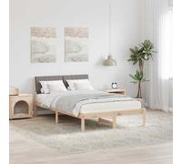 vidaXL Struttura del Letto con testiera Marrone e taupe 120 x 190 cm