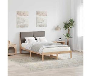 vidaXL Struttura del Letto con testiera Marrone e taupe 120 x 190 cm