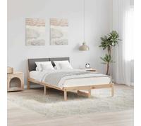 vidaXL Struttura del Letto con testiera Marrone e taupe 120 x 200 cm