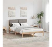 vidaXL Struttura del Letto con testiera Marrone e taupe 150 x 200 cm
