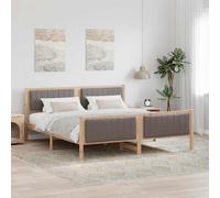vidaXL Struttura del Letto con testiera Marrone e taupe 180 x 200 cm